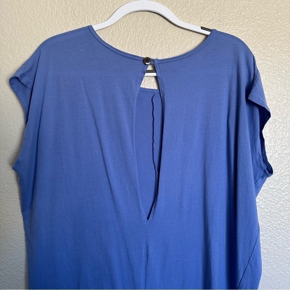 Free People Beach Blue Cotton Relaxed Fit Shorts Short sleeves romper Size XS - Picture 5 of 12